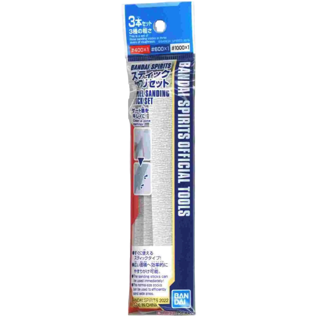 Bandai Spirits Model Sanding Stick Set 3 pack colour coded grits 400 600 1000 Gunpla finishing tool nub removal surface prep