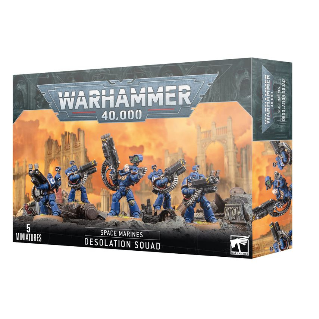 Warhammer 40K Space Marines Desolation Squad miniatures assembled