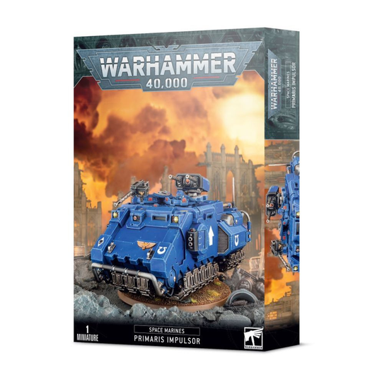 Plastic kit for the Space Marines Primaris Impulsor dedicated fast transport vehicle for Warhammer 40,000. Features repulsor lift and rapid deployment capacity.