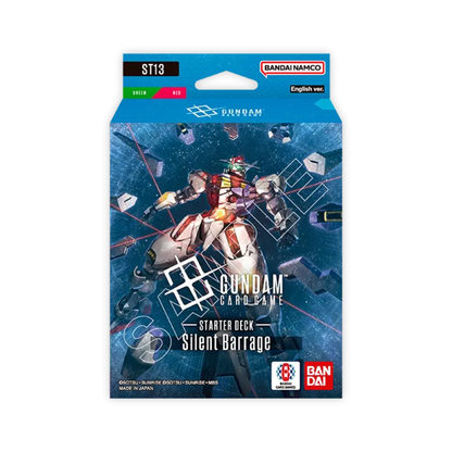 Gundam Card Game Starter Deck Display Silent Barrage ST13 packaging