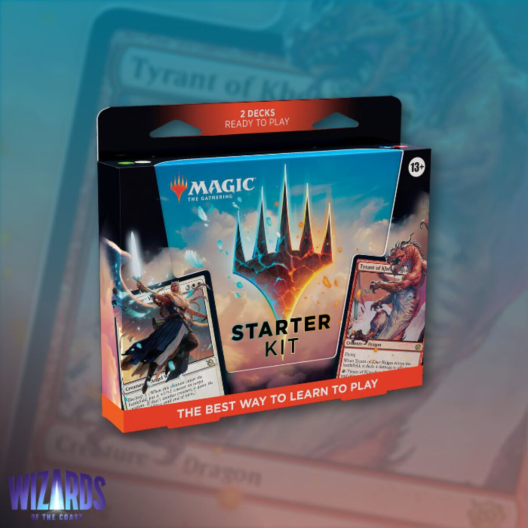Magic The Gathering Starter Kit 2023 two 60 card decks Day of the Dragon Blue Red Backup Beatdown Green White sealed English beginner product