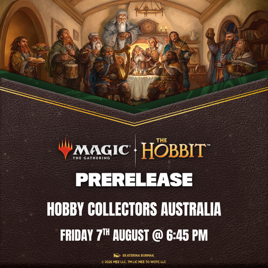 Magic The Gathering The Hobbit Prerelease event ticket and Prerelease Pack at Hobby Collectors Australia Fairfield NSW August 2026
