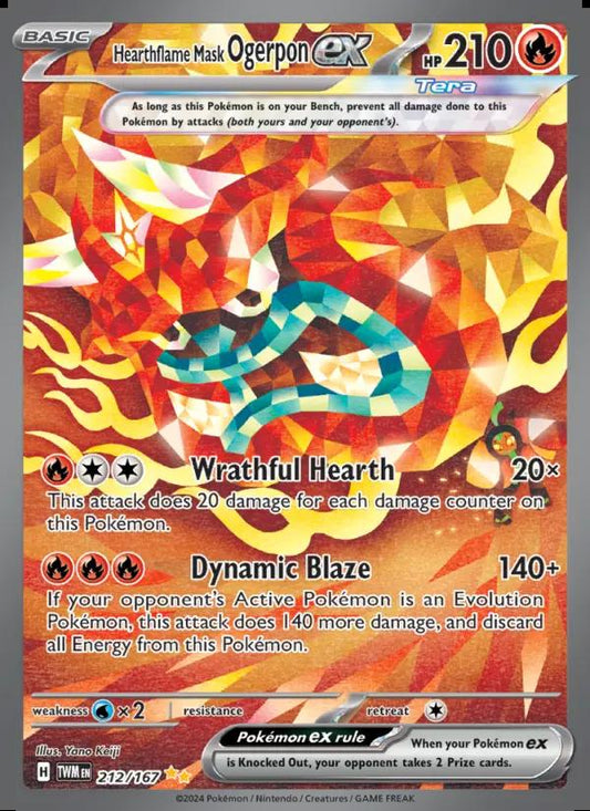 Image of Hearthflame Mask Ogerpon ex Twilight Masquerade (TWM) #212