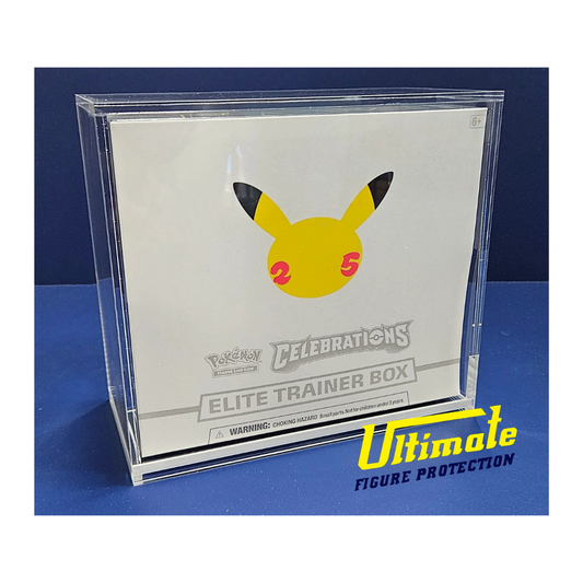 Ultimate Figure Protection Pokémon Elite Trainer Box Acrylic Case with magnetic lid for sealed ETB protection at Hobby Collectors Australia