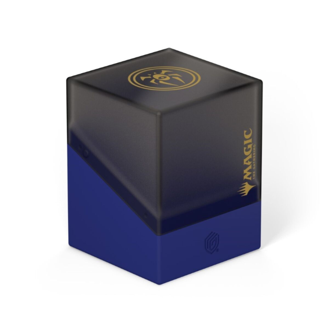 Ultimate Guard Boulder 100+ Deck Box featuring the Magic: The Gathering House Dimir guild symbol in a high-quality print.