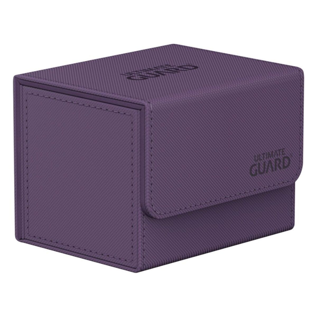 Ultimate Guard XenoSkin Monocolor Sidewinder 100+ Deck Box in a premium textured finish with magnetic closure in purple.