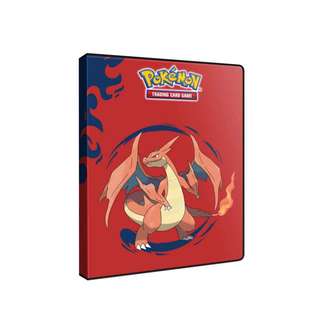 Ultra PRO 9-pocket portfolio featuring Mega Charizard X and Mega Charizard Y full-art cover with 10 high-clarity pages.