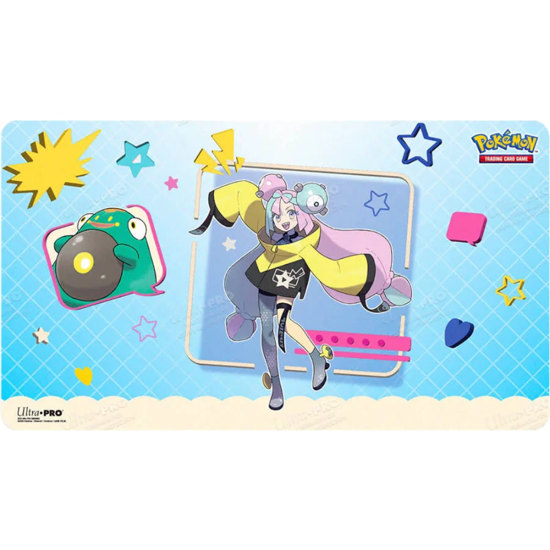 Ultra PRO Pokemon Iono and Bellibolt Playmat soft fabric surface non-slip rubber backing full-art official artwork - Hobby Collectors Australia