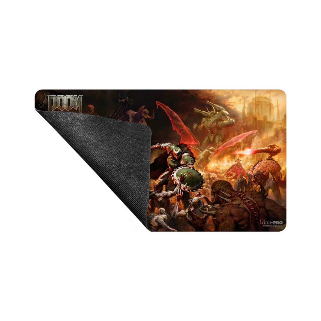 Ultra Pro DOOM Playmat (UP16616) featuring official Bethesda artwork and non-slip rubber backing