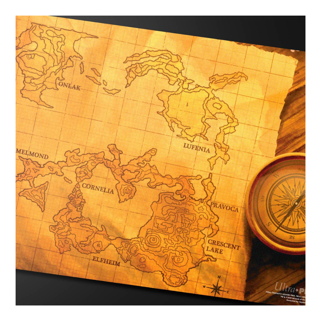 Ultra Pro Magic: The Gathering FINAL FANTASY Playmat J featuring World Map design and soft rubber-backed surface.