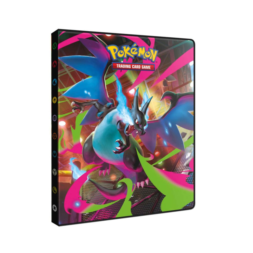 Ultra Pro Pokémon TCG Mega Evolution Phantasmal Flames 9-Pocket Portfolio displaying card sleeves and vibrant cover art