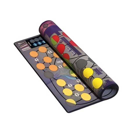 The double-sided Unmatched Adventures: Teenage Mutant Ninja Turtles Neoprene Battlefield Mat, showcasing the detailed NYC street and Technodrome maps.