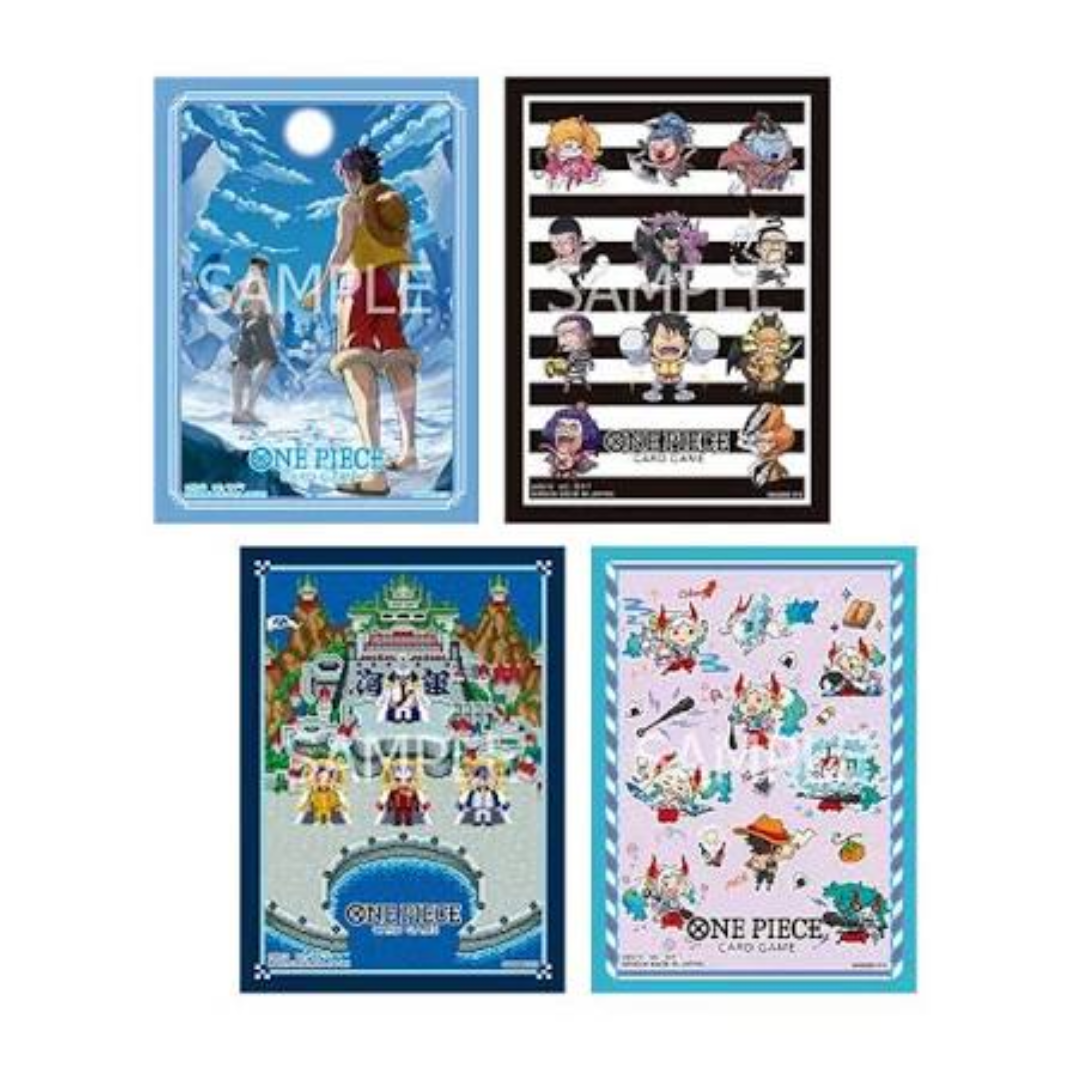 Bandai: One Piece Card Game — Official Card Sleeves Vol.15 | 70 Sleeves | Luffy & Ace, Yamato, Three Admirals & Impel Down