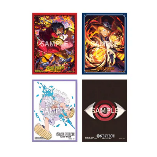Bandai One Piece Card Game Official Card Sleeves Vol 12 four designs Gol D Roger Sabo Monkey D Luffy Gear 5 Imu 70 sleeves tournament compatible