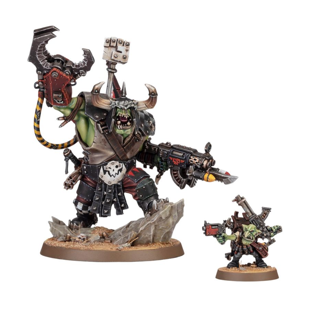 Warhammer 40000 Orks Warboss miniature box artv
