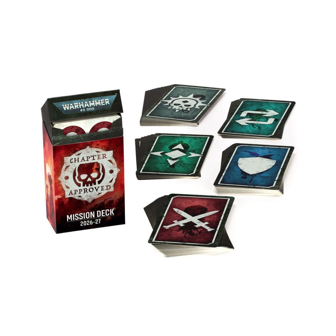 Warhammer 40000 Chapter Approved 2026-27 Mission Deck 88 cards 11th edition deployment primary secondary missions twist cards operation markers Games Workshop
