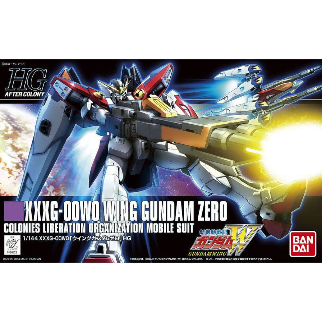 Bandai HGAC 1/144 174 XXXG-00W0 Wing Gundam Zero transforming Gunpla model kit Neo-Bird Mode Twin Buster Rifle wing binders Gundam Wing