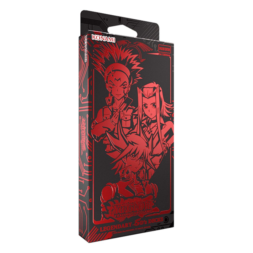Yu-Gi-Oh! Legendary 5D’s Decks box set featuring three Signer themed decks (Yusei, Akiza, Crow) and chibi artwork cards