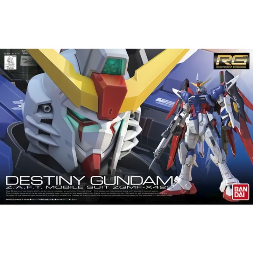 Bandai RG 1/144 Destiny Gundam model kit box art