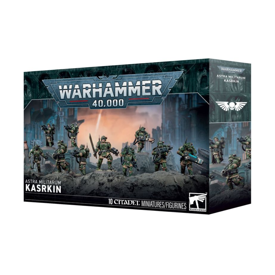 Warhammer 40000 Astra Militarum Kasrkin box contents