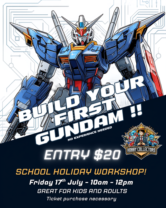 Gunpla builders assembling HG Gundam model kits at Hobby Collectors Australia event