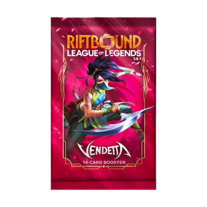 Riftbound League of Legends TCG Vendetta Booster Display Set 4 24 packs 14 cards Zed Shen Nasus Showcase cards sealed English pre-order