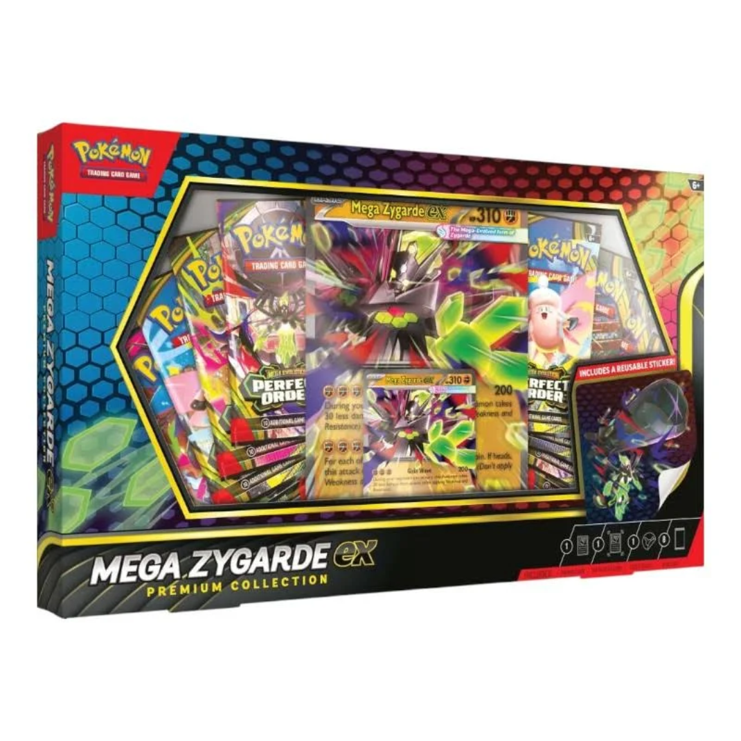 Pokemon TCG Mega Zygarde ex Premium Collection 8 booster packs exclusive foil promo lenticular oversize card tech sticker sealed - Hobby Collectors Australia