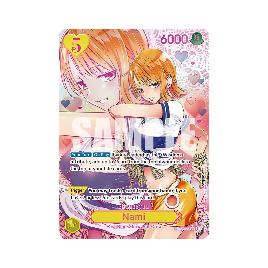 One Piece Card Game EB-05 Nami EB05-055 alternate art super rare by Kentaro Yabuki