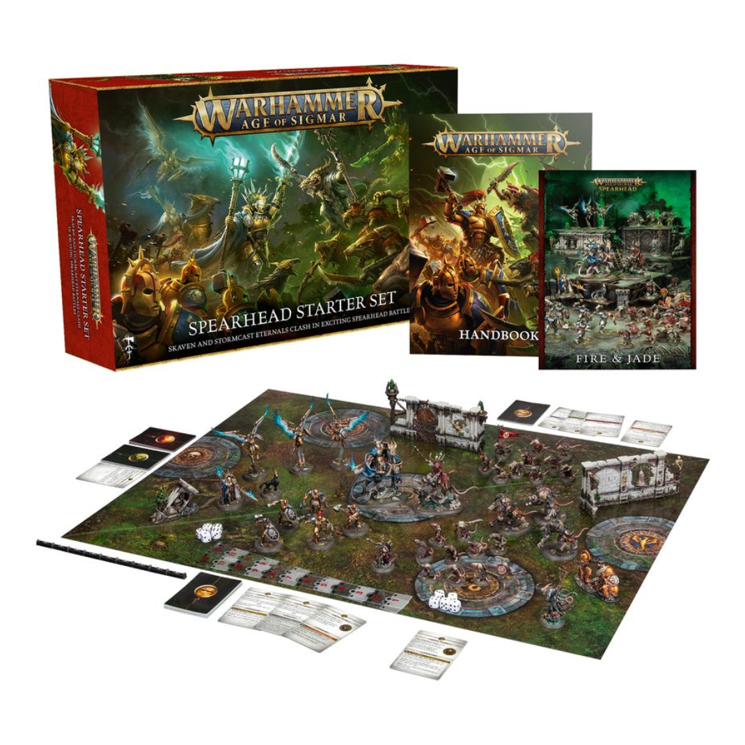 Warhammer Age of Sigmar Spearhead Starter Set box contents
