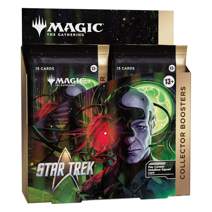 Magic: The Gathering Star Trek Collector Booster Display open box with 12 collector boosters