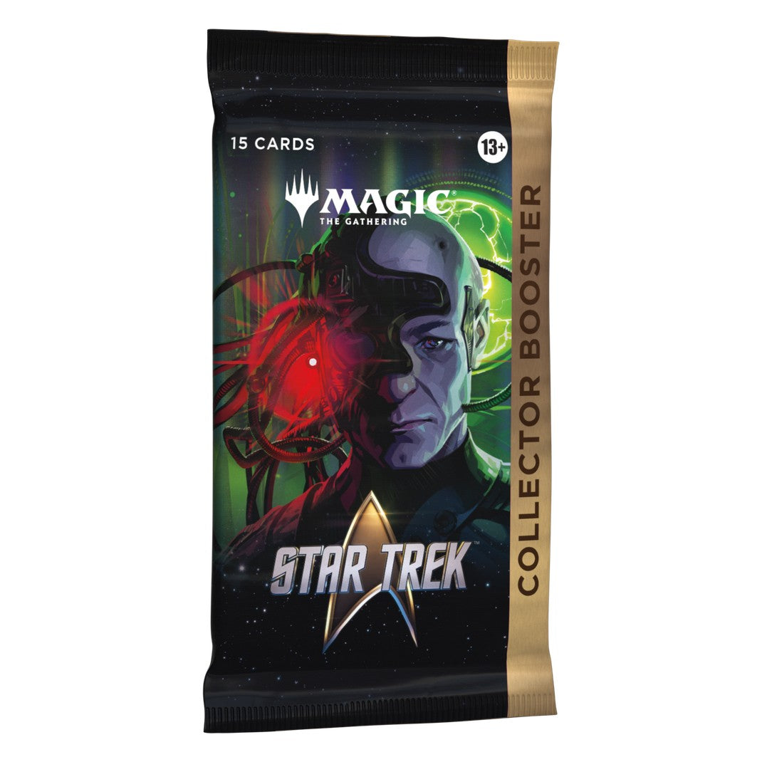 Magic: The Gathering Star Trek Collector Booster pack with Borg Picard artwork
