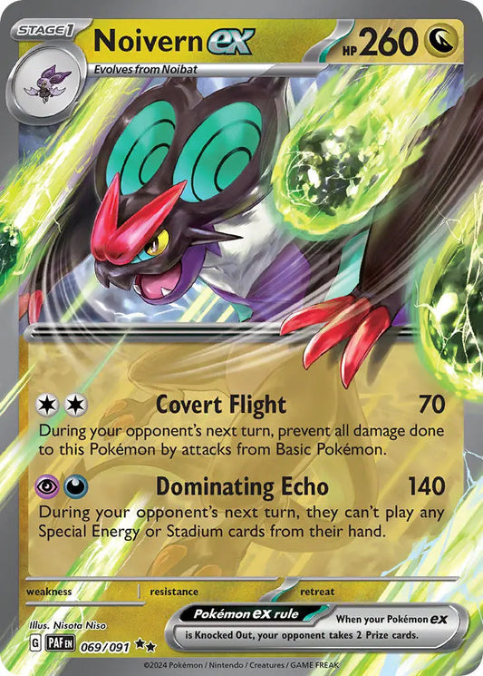 Noivern ex 69/091 Scarlet and Violet Paldean Fates Holo Ultra Rare Pokemon Card NEAR MINT TCG