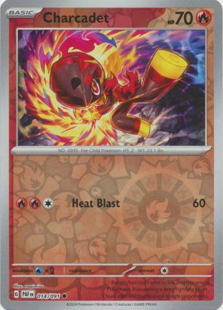 Charcadet 014/091 Scarlet and Violet Paldean Fates Reverse Holo Common Pokemon Card NEAR MINT TCG