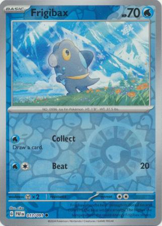 Frigibax 017/091 Scarlet and Violet Paldean Fates Reverse Holo Common Pokemon Card NEAR MINT TCG