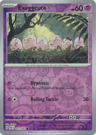 Exeggcute 023/091 Scarlet and Violet Paldean Fates Reverse Holo Common Pokemon Card NEAR MINT TCG