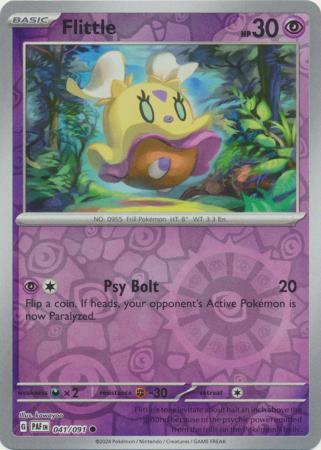 Flittle 041/091 Scarlet and Violet Paldean Fates Reverse Holo Common Pokemon Card NEAR MINT TCG