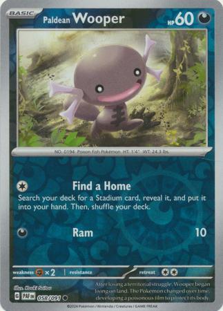 Paldean Wooper 058/091 Scarlet and Violet Paldean Fates Reverse Holo Uncommon Pokemon Card NEAR MINT TCG