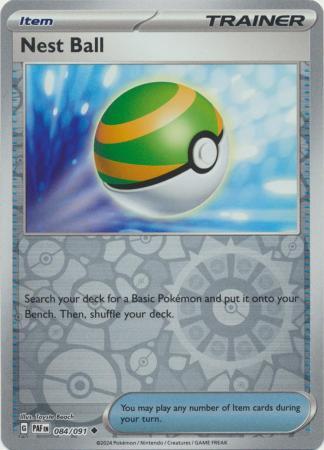 Nest Ball 084/091 Scarlet and Violet Paldean Fates Reverse Holo Uncommon Supporter Pokemon Card NEAR MINT TCG