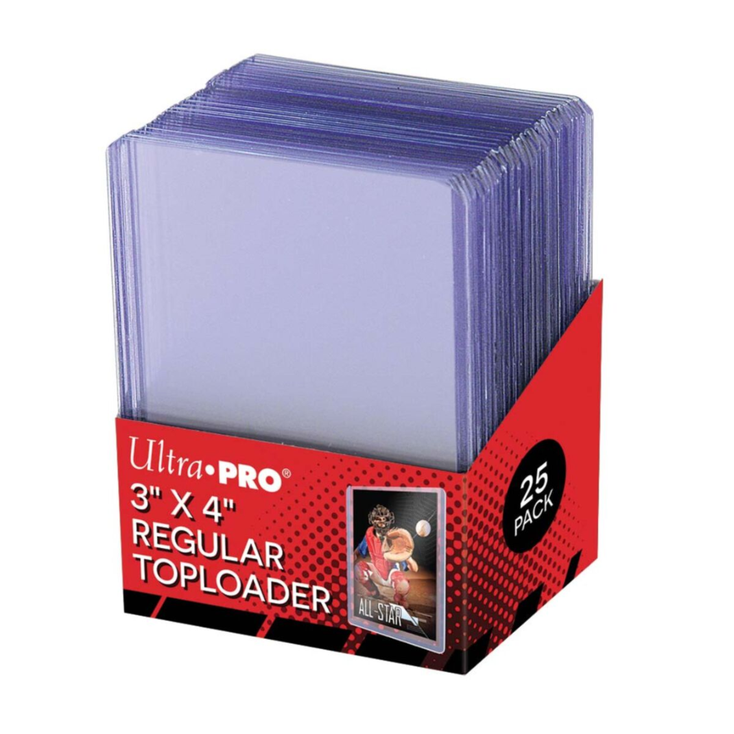 Ultra PRO 3x4 Clear Regular Toploaders 25ct standard size rigid card holders PVC-free acid-free stackable UP81222 - Hobby Collectors Australia