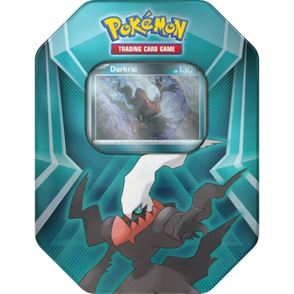 Pokemon TCG Triple Whammy Tin Darkrai Slaking Tyranitar 3 foil evolution cards 3 booster packs sealed collectible metal tin - Hobby Collectors Australia