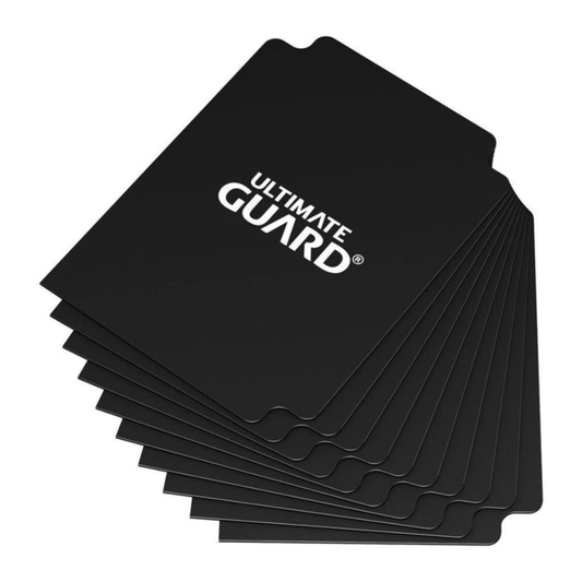 Ultimate Guard Card Dividers Standard Size Black 10ct write-on index tab acid-free PVC-free rigid polypropylene TCG organisation - Hobby Collectors Australia
